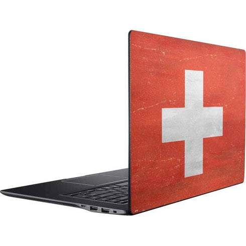 Switzerland Flag Distressed Ativ Book 9 (15.6in 2014) Skin